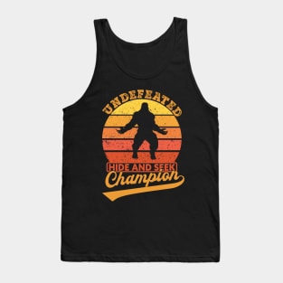 Bigfoot Undefeated Hide And Seek Champion Tank Top